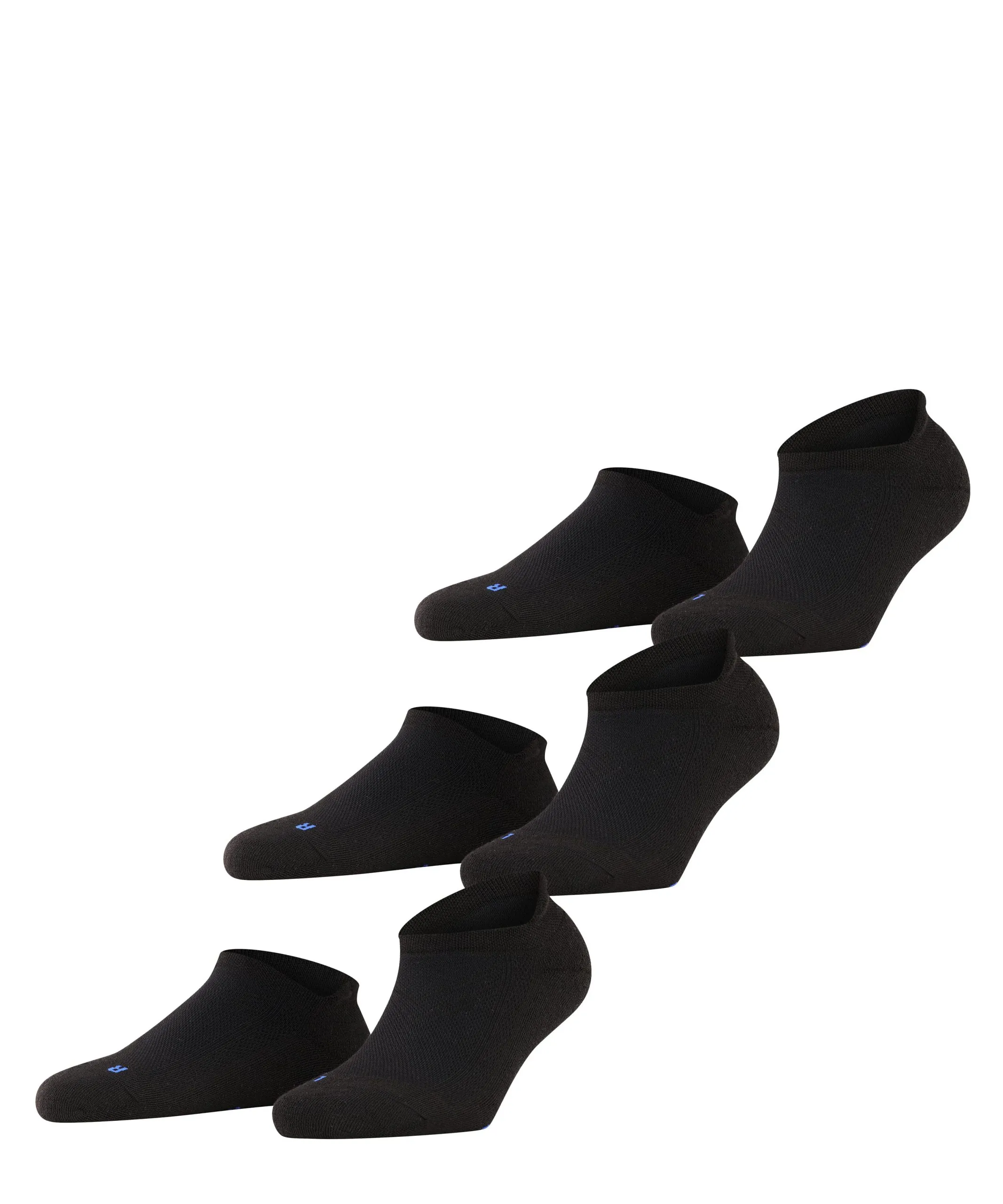 FALKE Unisex Sneakersokken Cool Kick 3-pack Zwart
