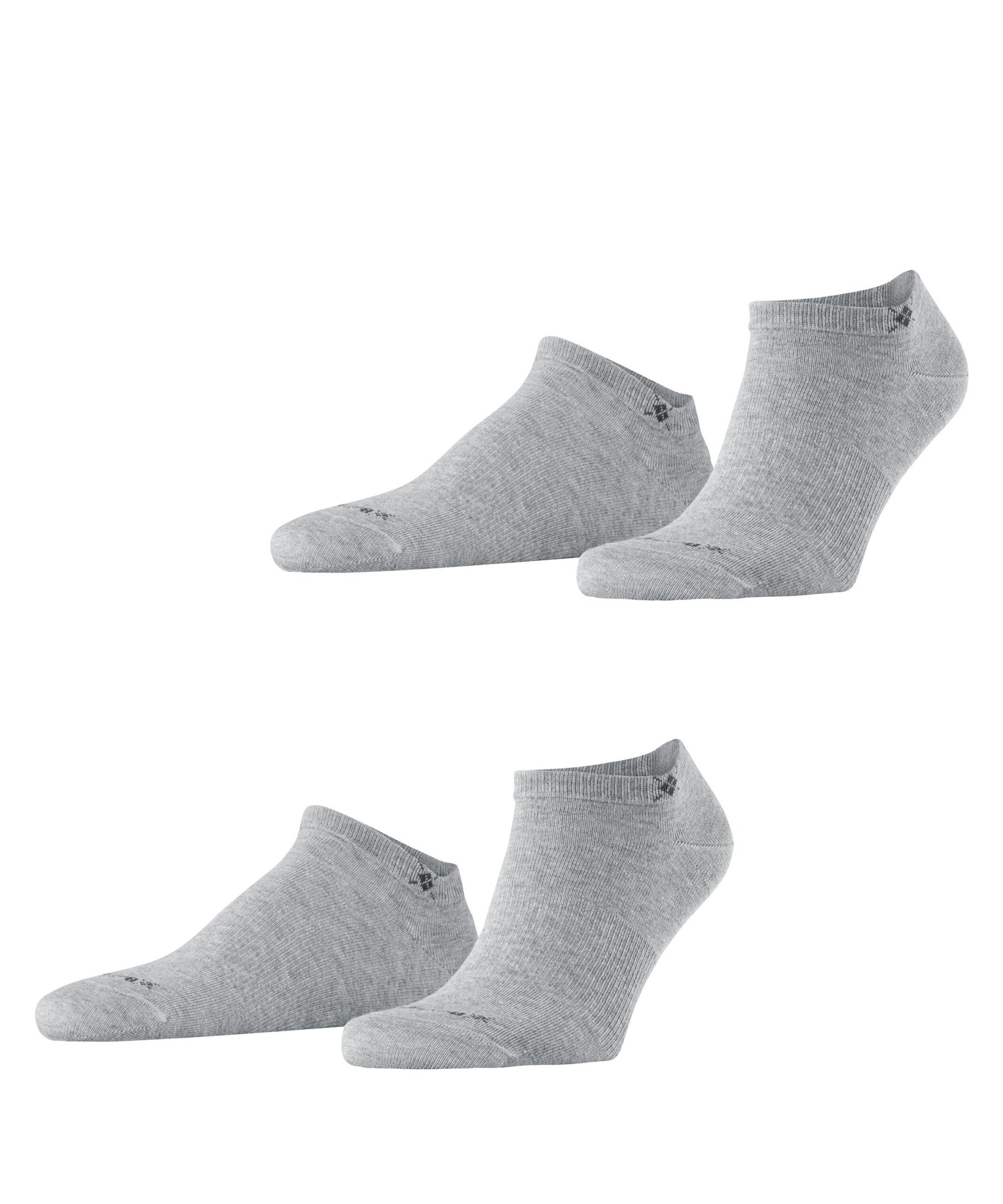 Burlington Heren Sneakersokken Everyday 2-Pack Grijs