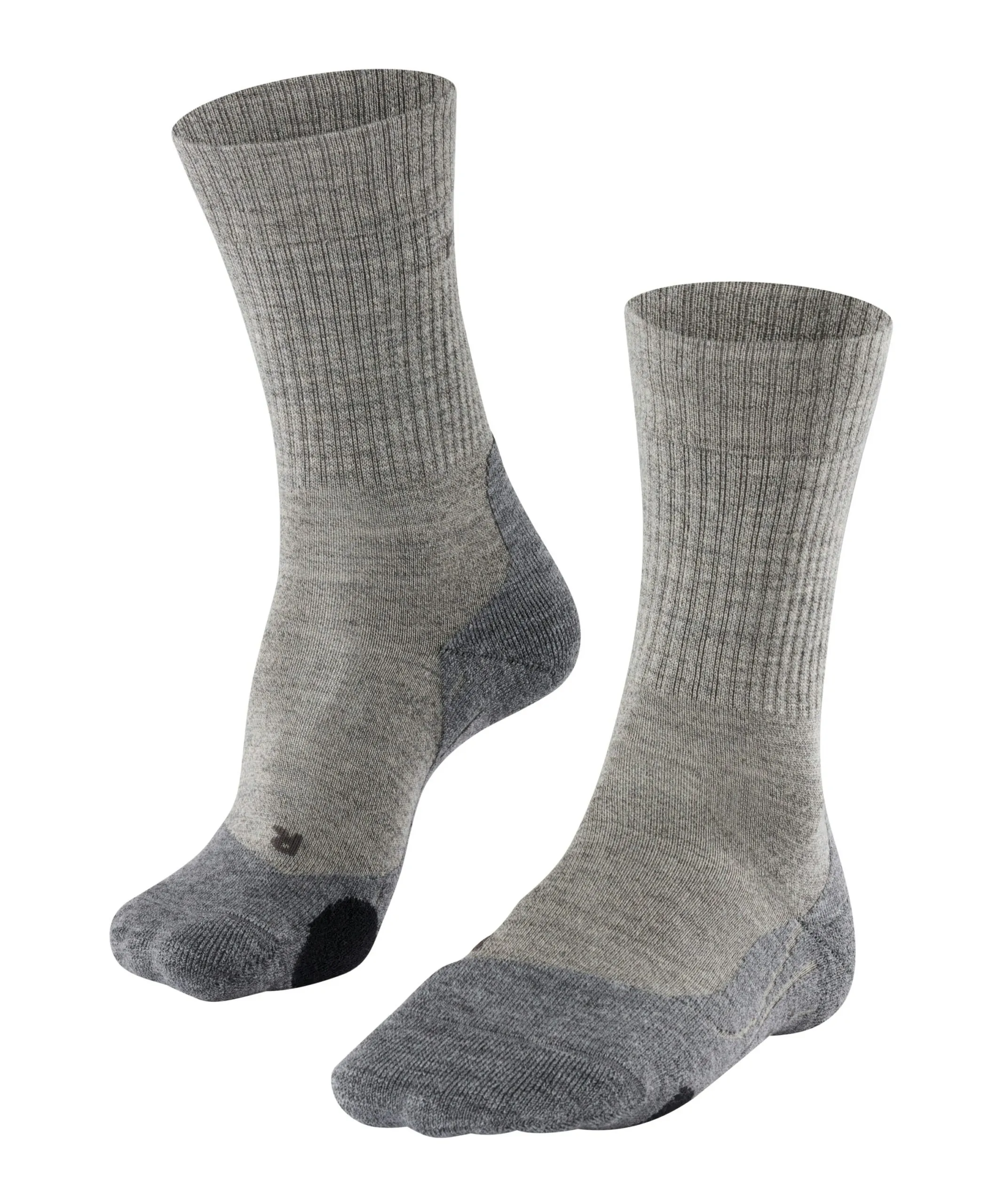 FALKE Heren Wandelsokken TK2 Wool Lichtgrijs