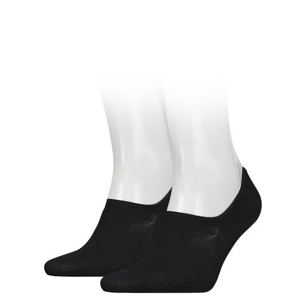 Tommy Hilfiger Heren Footies High Cut 2-Pack Zwart