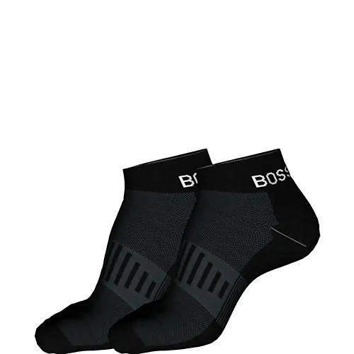 Hugo Boss Heren Sneakersokken Sport 2-Pack zwart