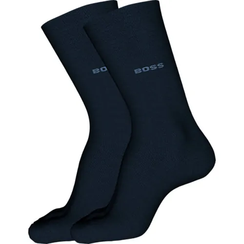 Hugo Boss Herensokken Classic Bamboo 2-Pack Dark Navy