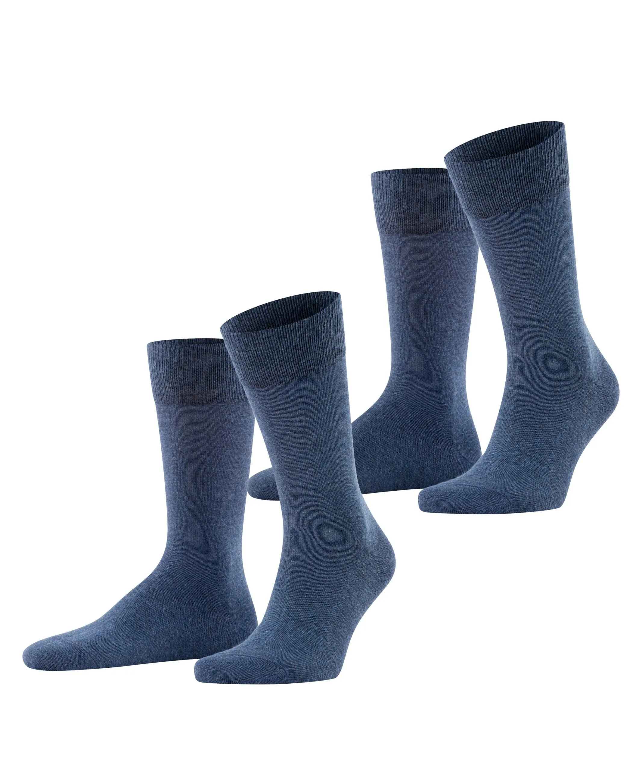FALKE Herensokken Happy 2-Pack Navy Melange