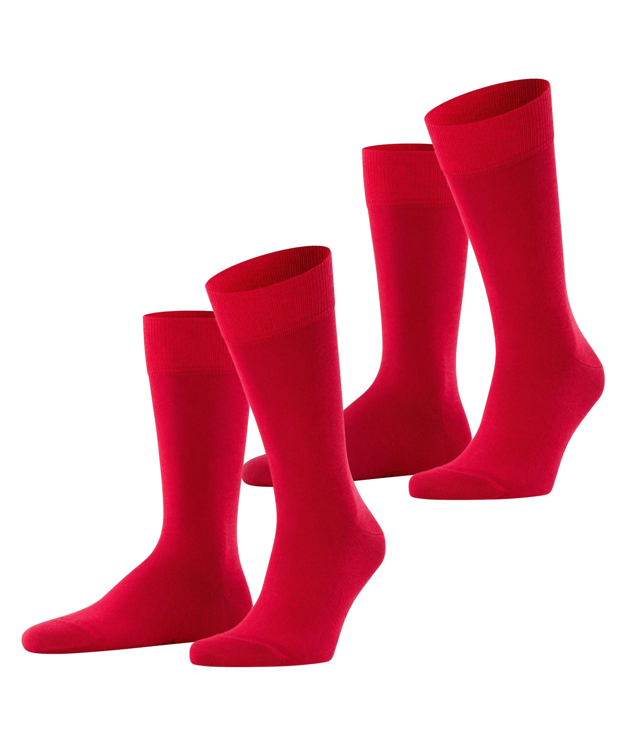 FALKE Herensokken Happy 2-Pack Rood