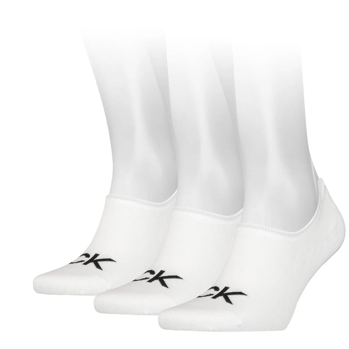 Calvin Klein Heren High Cut Footies 3-Pack Wit