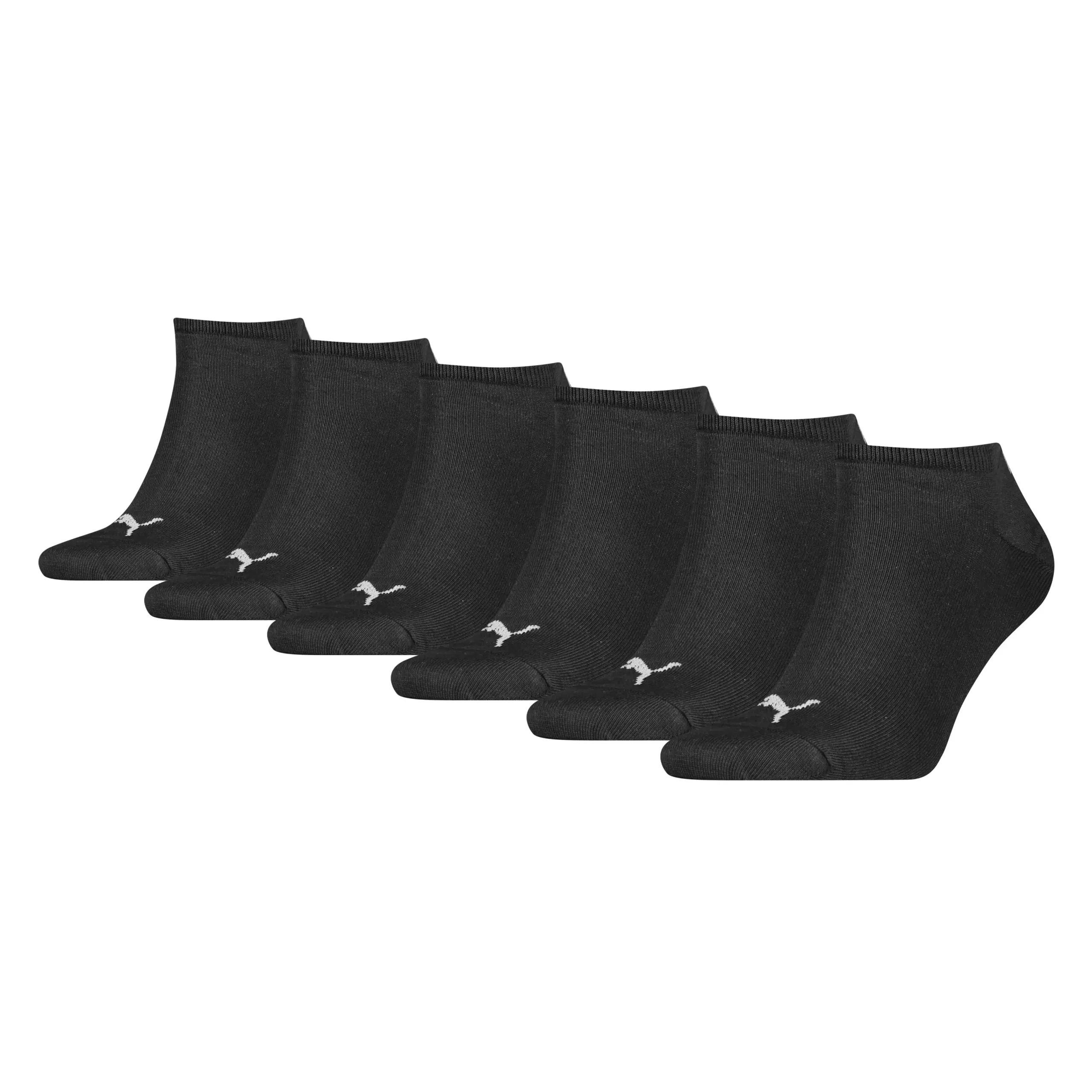 PUMA Sneakersokken Unisex 6-Pack Zwart