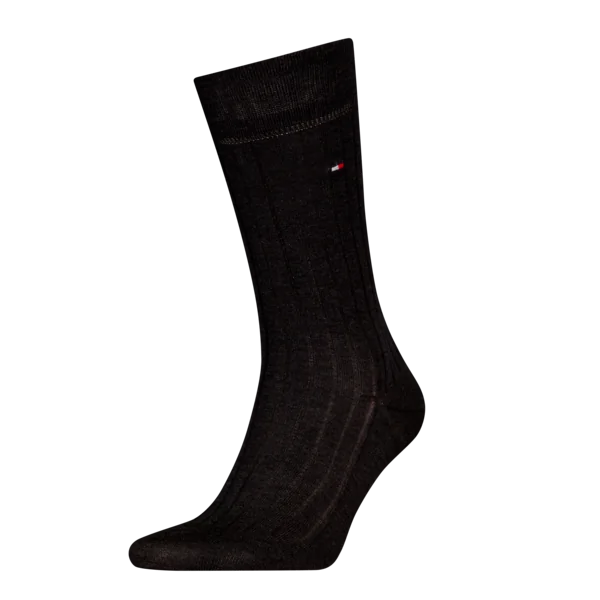 Tommy Hilfiger Herensokken Premium Rib Fil D'ecosse Dark Grey Melange