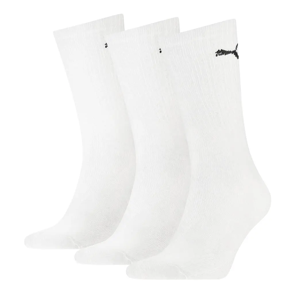PUMA Unisex Sportsokken 3-Pack Wit