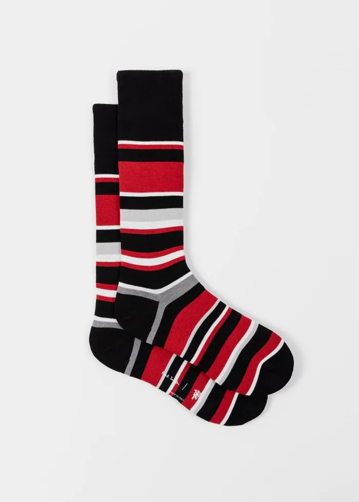 Paul Smith Herensokken Howard Stripe Rood - Afbeelding 5