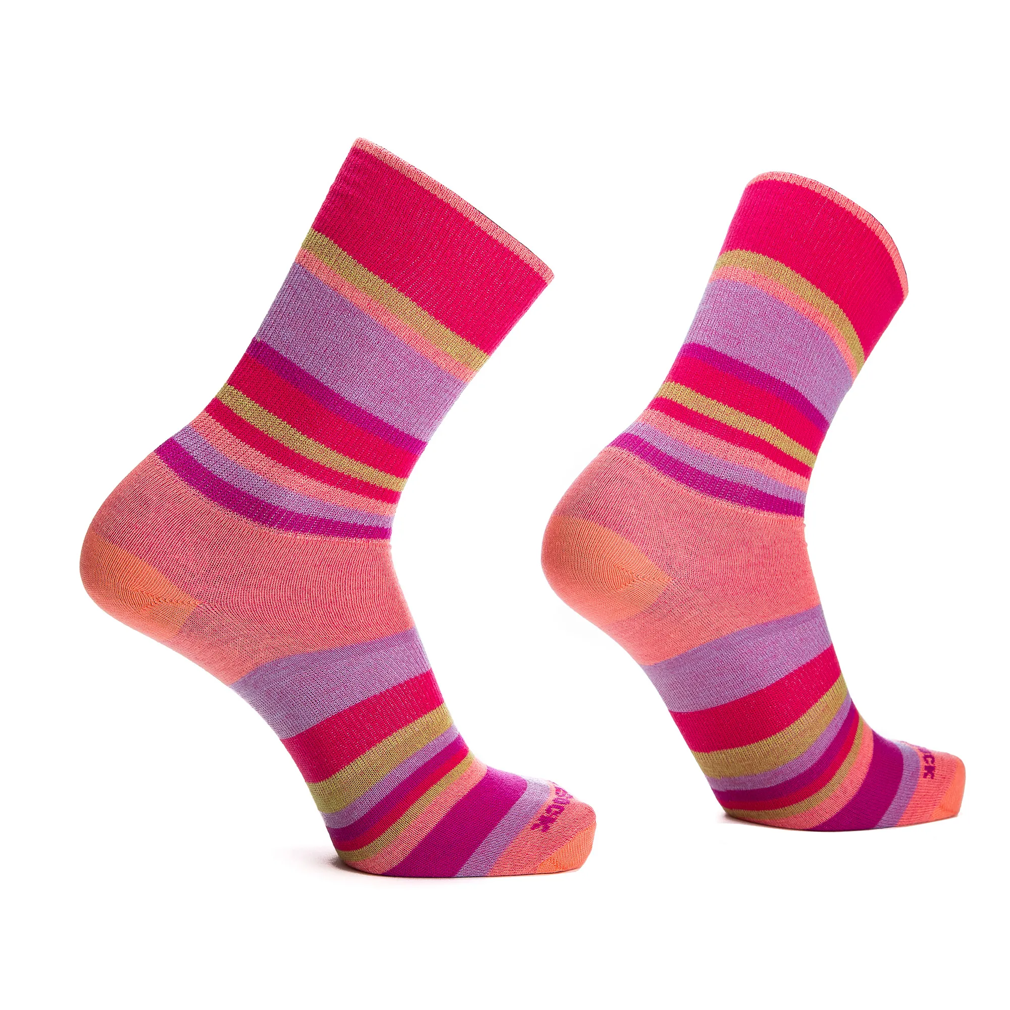 Wrightsock Unisex Sokken Eco Explore Pink Stripes