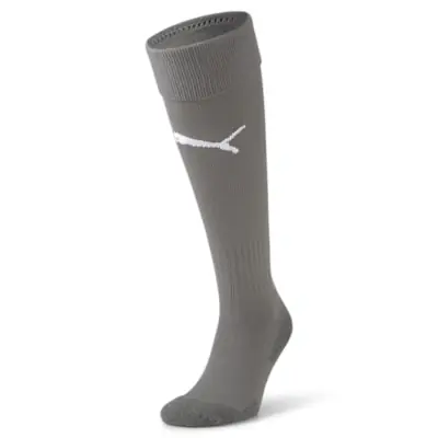 PUMA Unisex Team LIGA Core Voetbalsokken Grijs / Wit