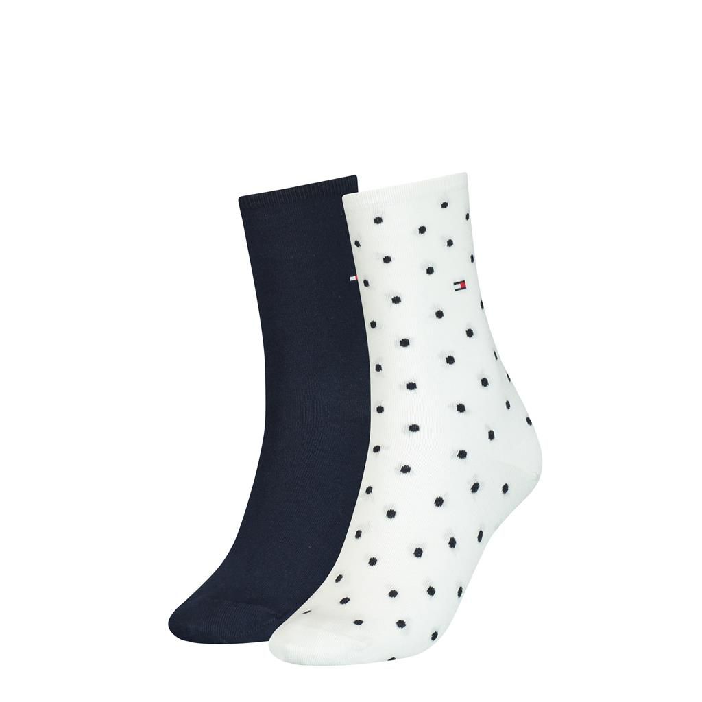 Tommy Hilfiger Damessokken Dots 2-Pack Off White