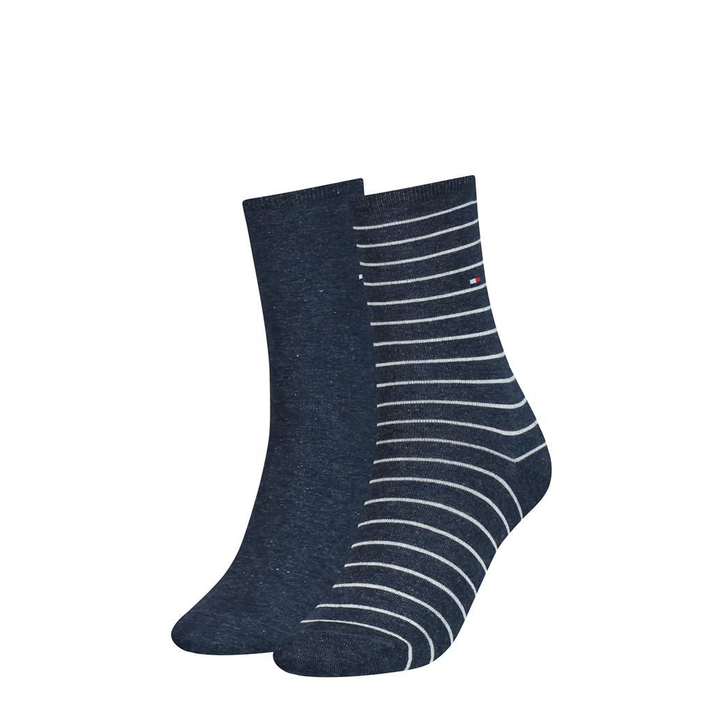 Tommy Hilfiger Damessokken Small Stripe 2-Pack Jeans