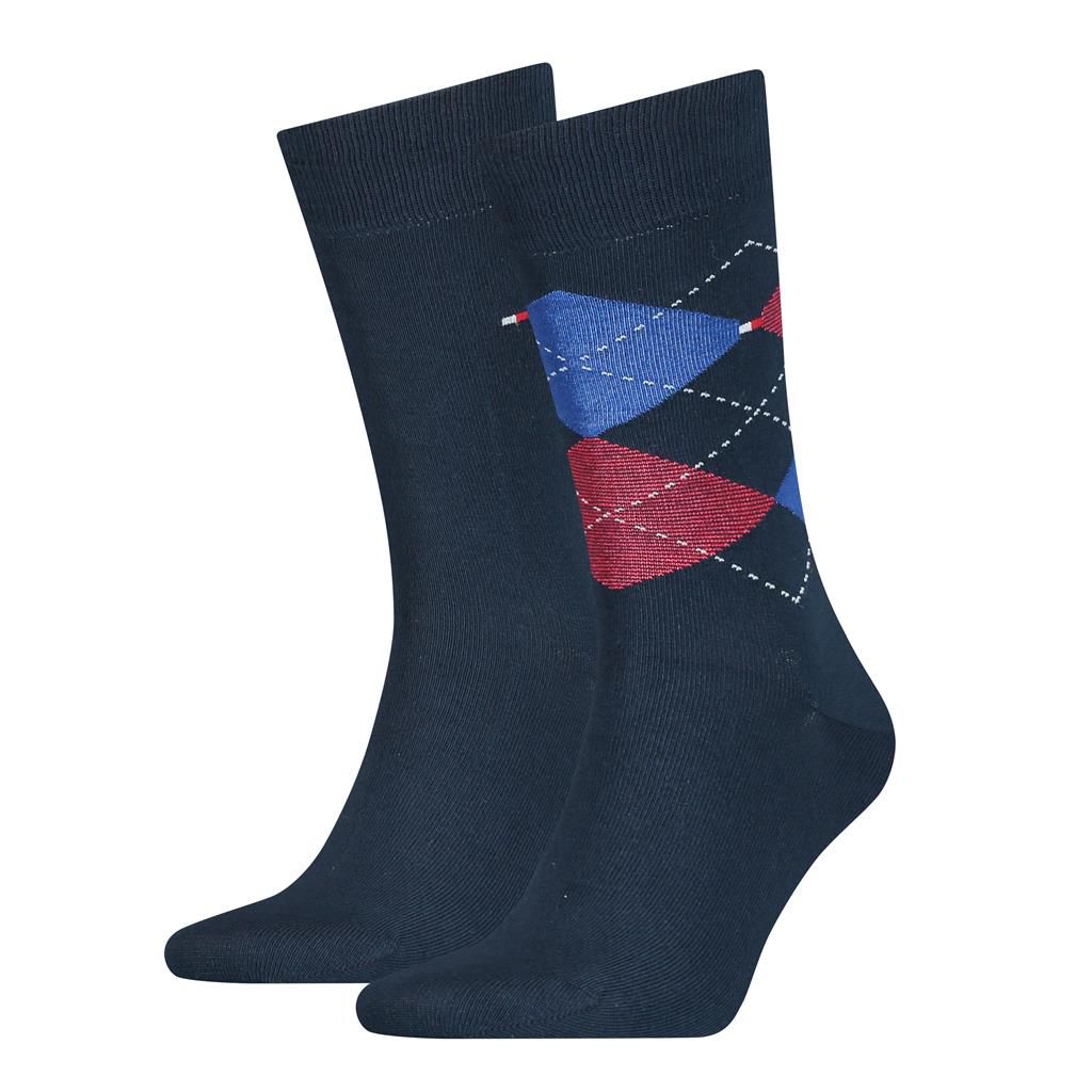 Tommy Hilfiger Herensokken Check 2-Pack  Tommy Original