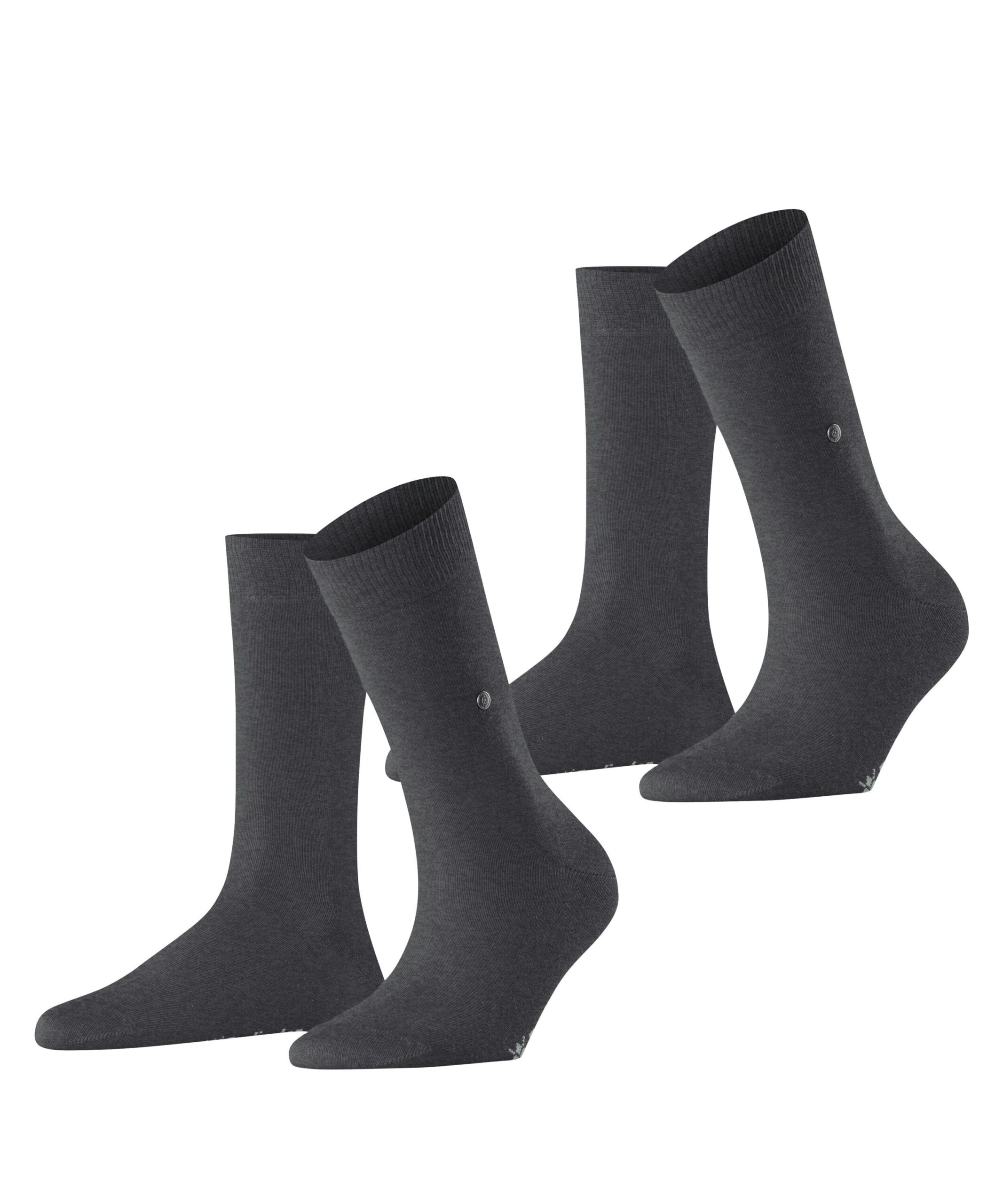 Burlington Damessokken Everyday 2-Pack Antraciet
