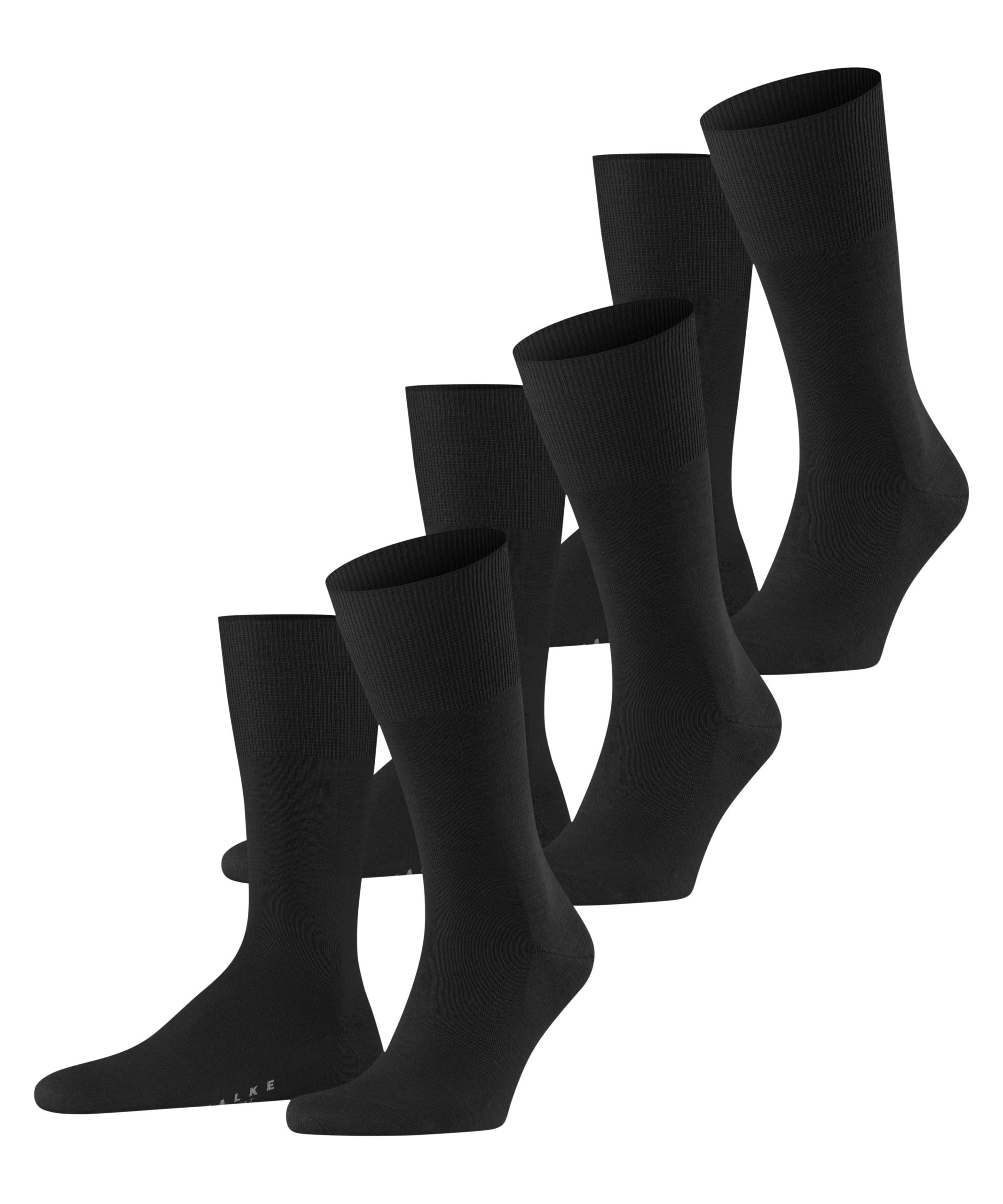 FALKE Herensokken Airport 3-pack Zwart