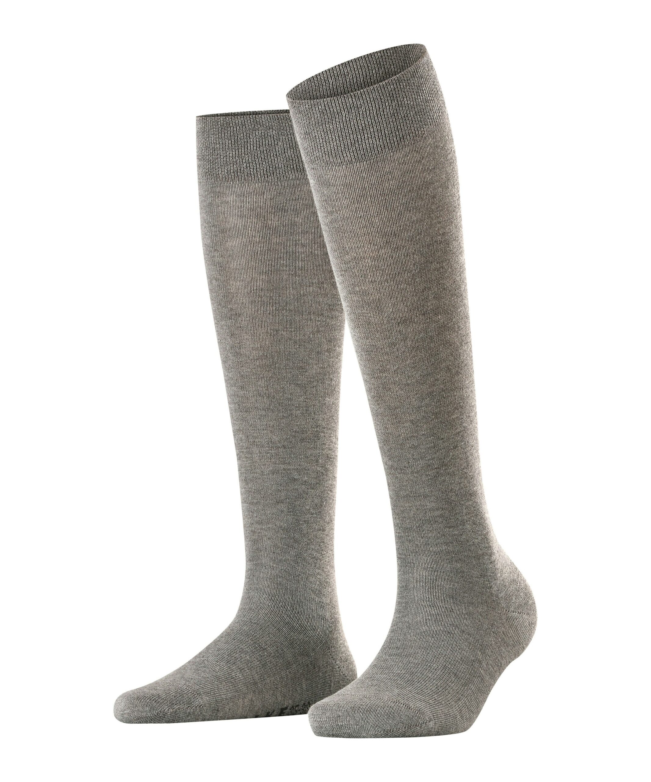 FALKE Dames Kniekous London Sensitive Grijs