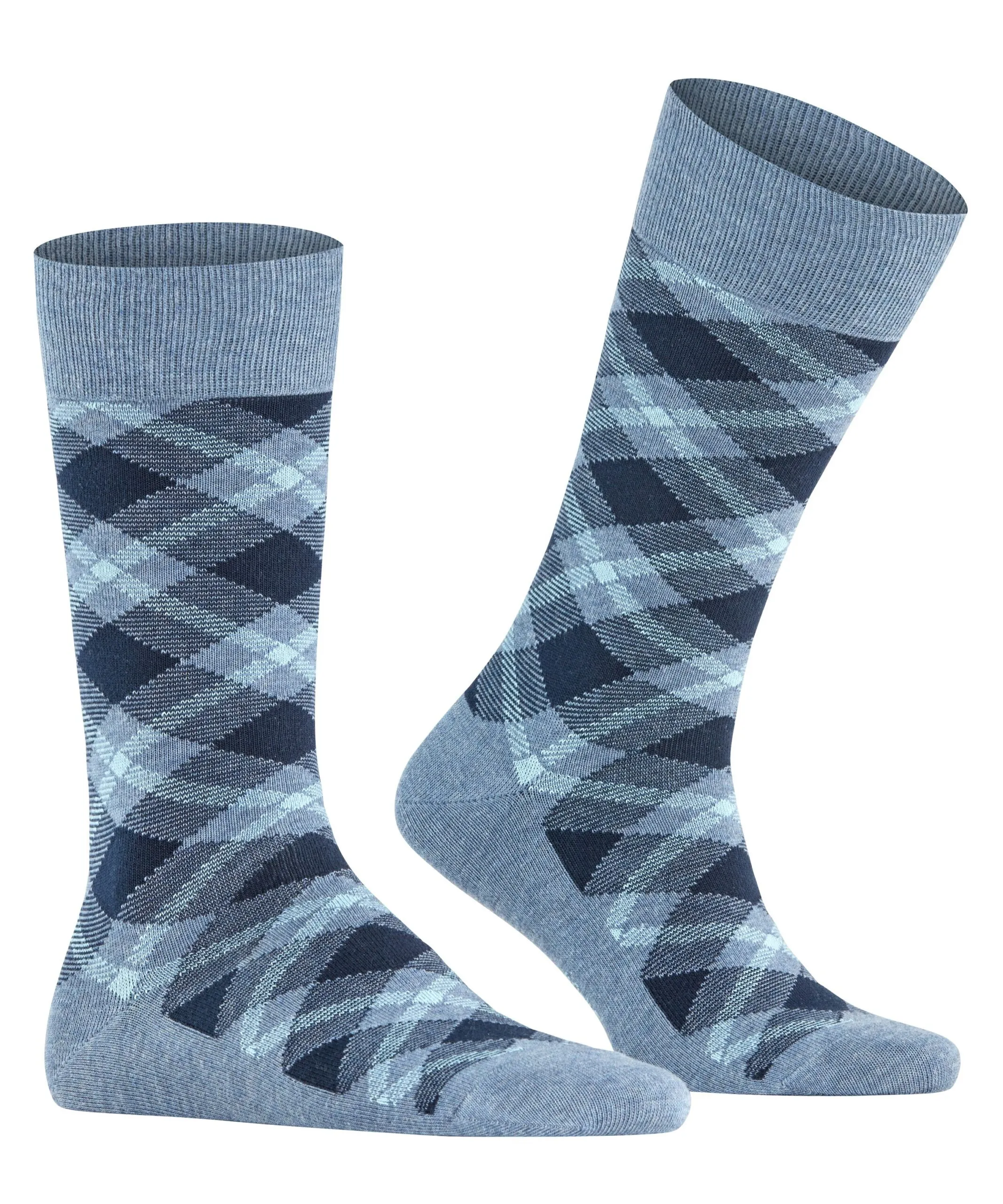 Burlington Herensokken Tartan Denim - Afbeelding 3