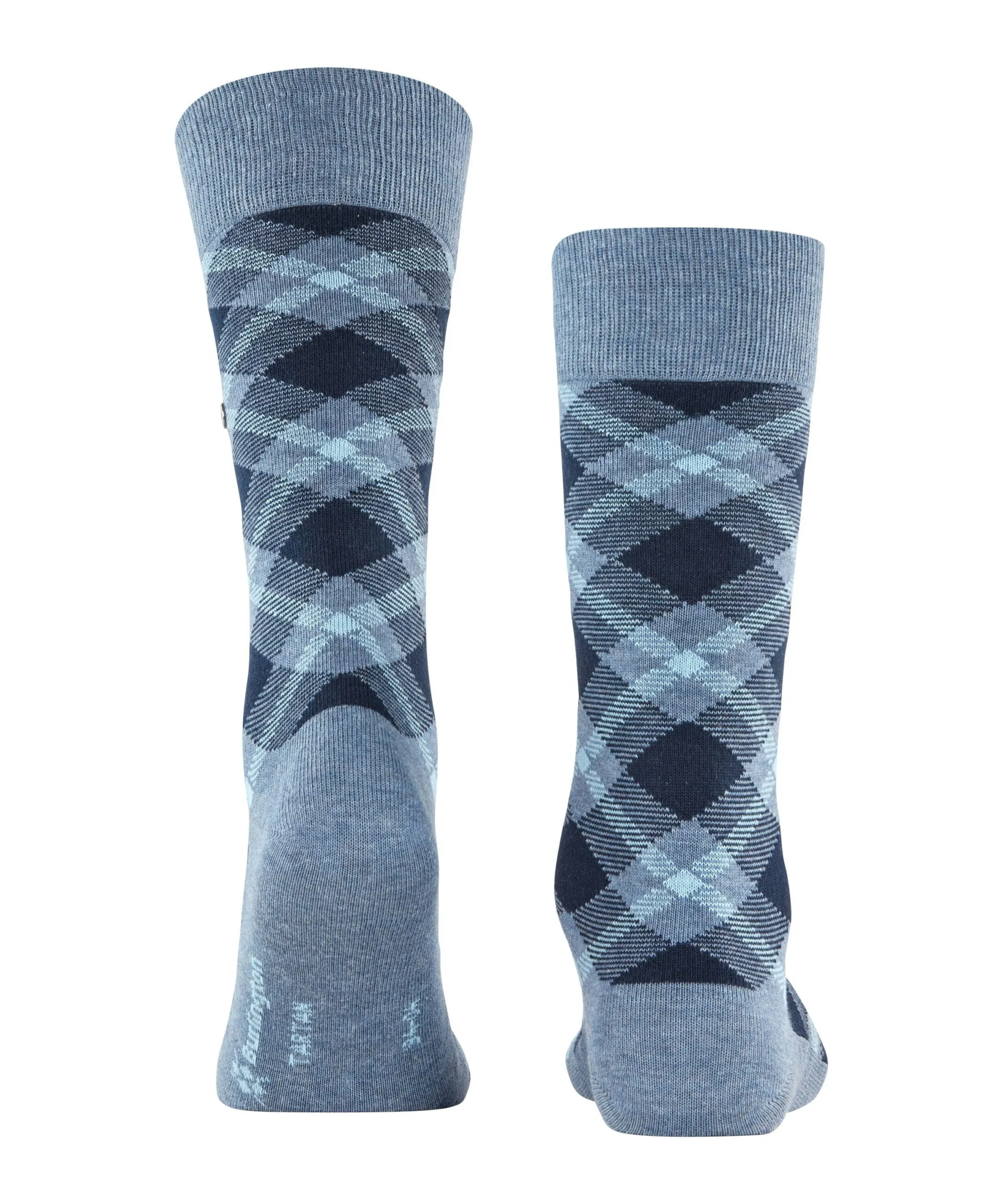 Burlington Herensokken Tartan Denim - Afbeelding 2