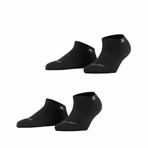 Burlington Dames Sneakersokken Everyday 2-Pack Zwart