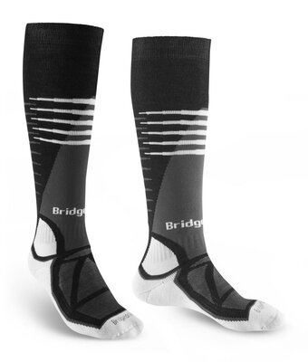 Bridgedale Heren Skisokken Mid Weight Zwart / Wit