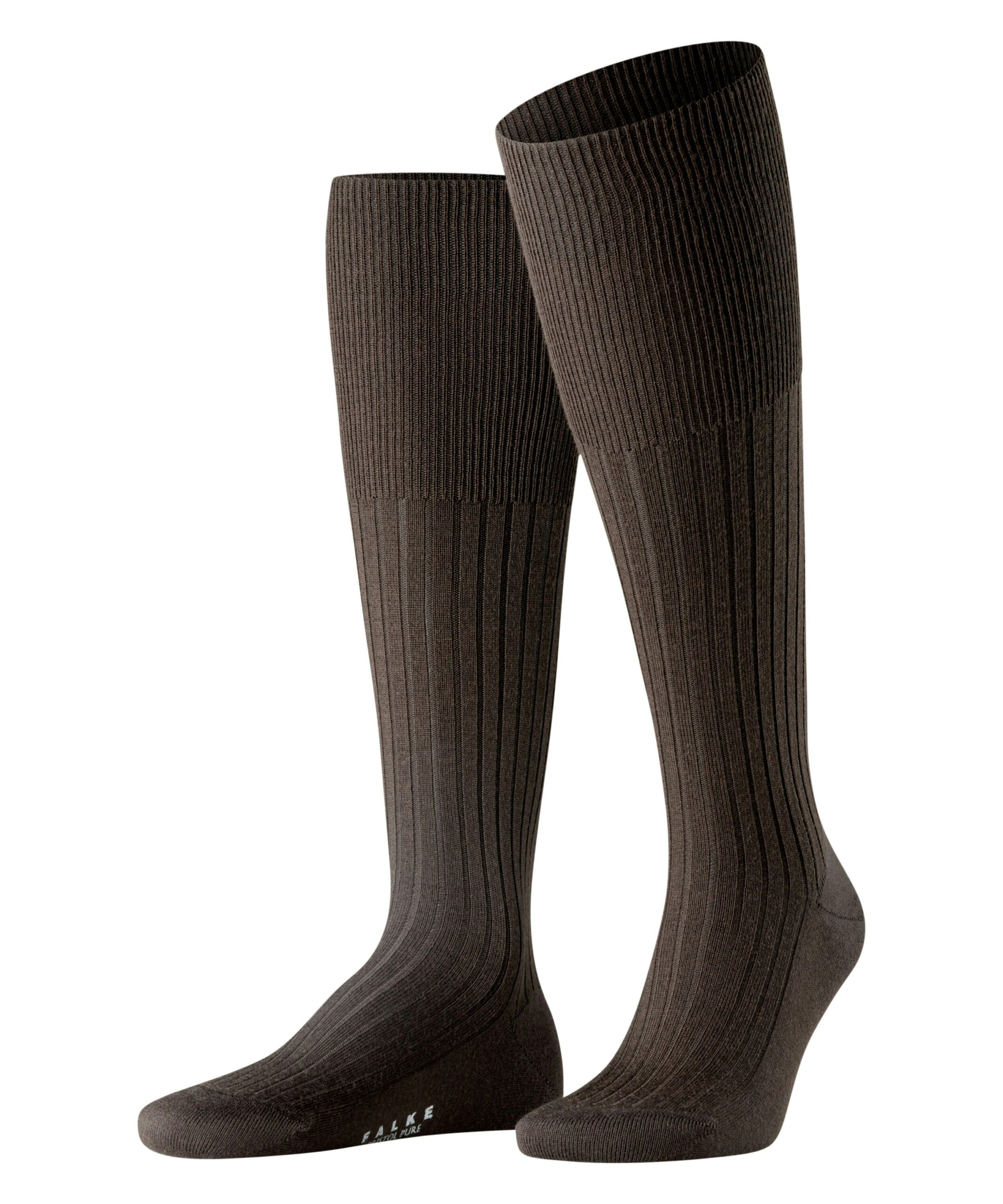 FALKE  Heren Kniekous Bristol Pure Bruin
