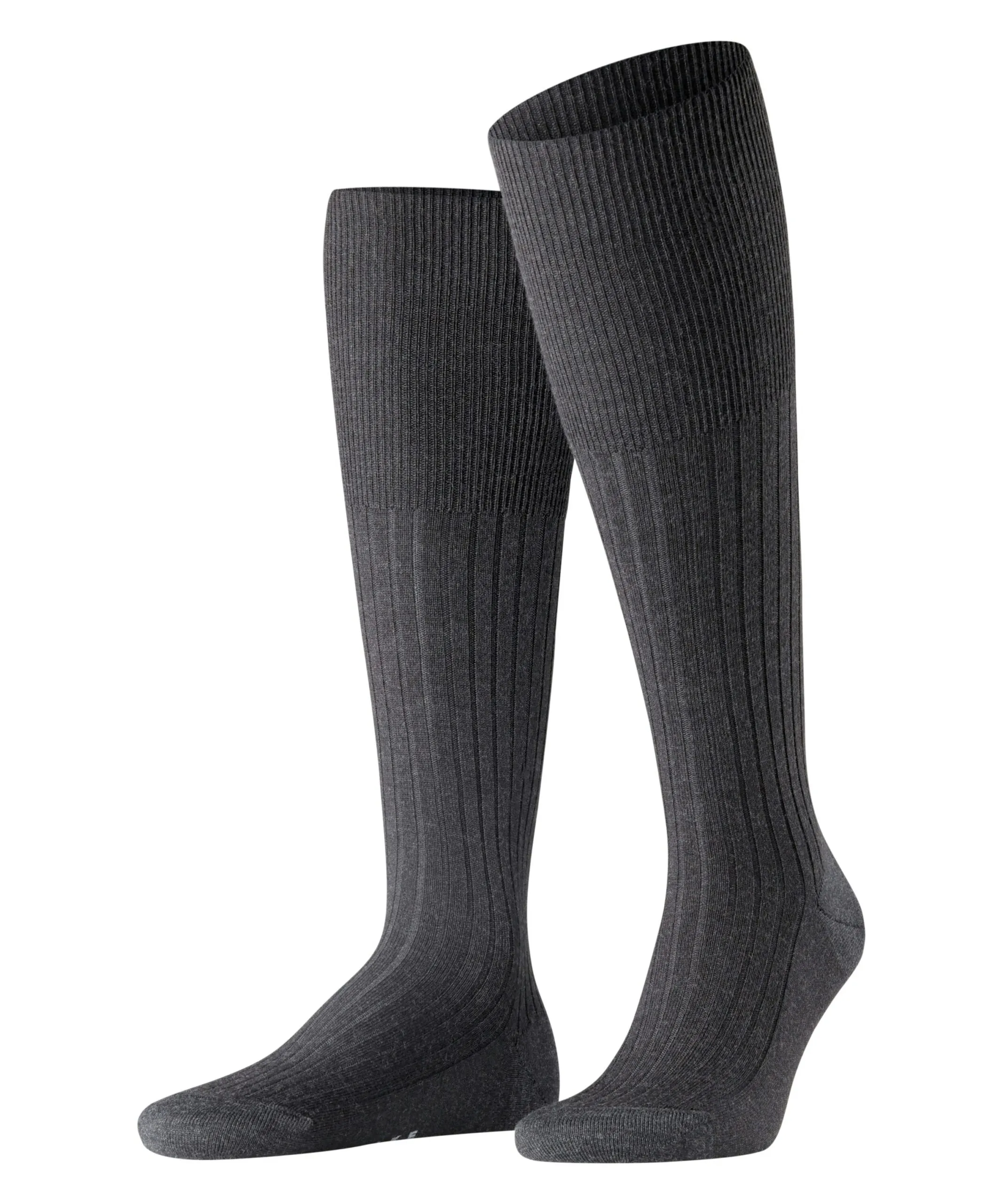 FALKE  Heren Kniekous Bristol Pure Antraciet