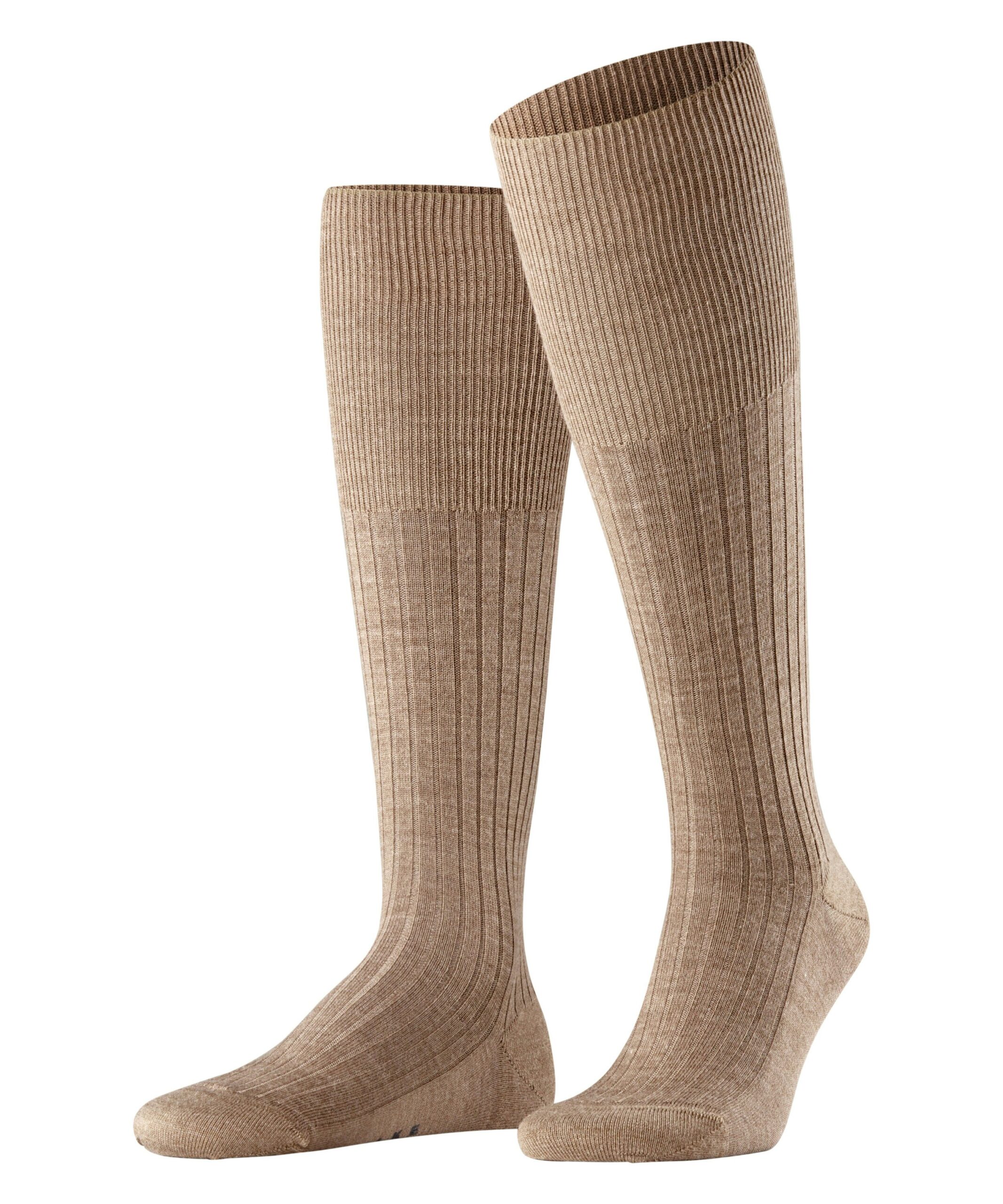 FALKE  Heren Kniekous Bristol Pure Nutmeg