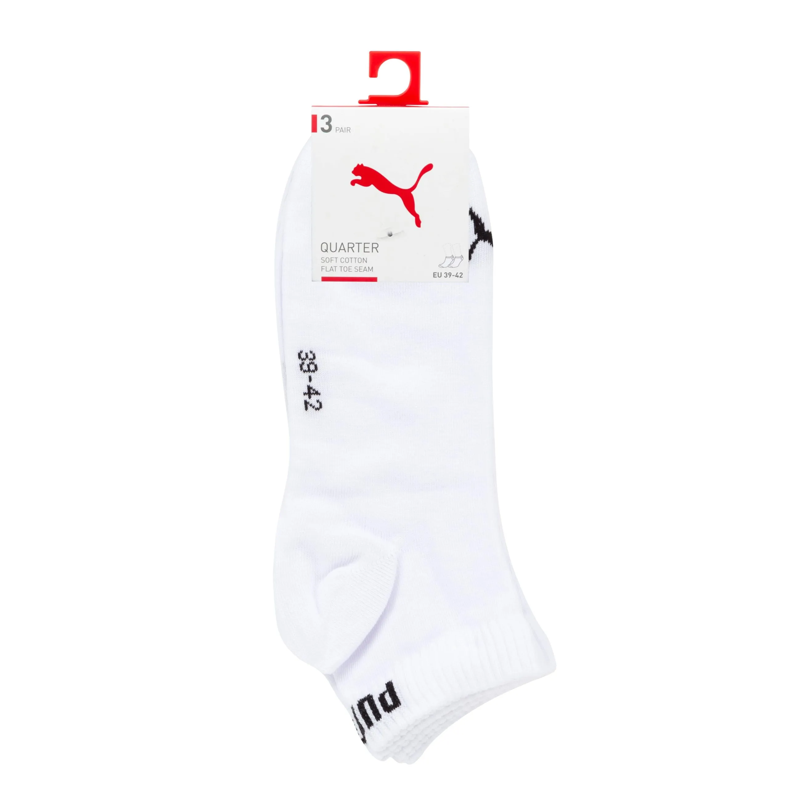 PUMA Quartersokken Unisex 6-Pack Zwart - Afbeelding 2