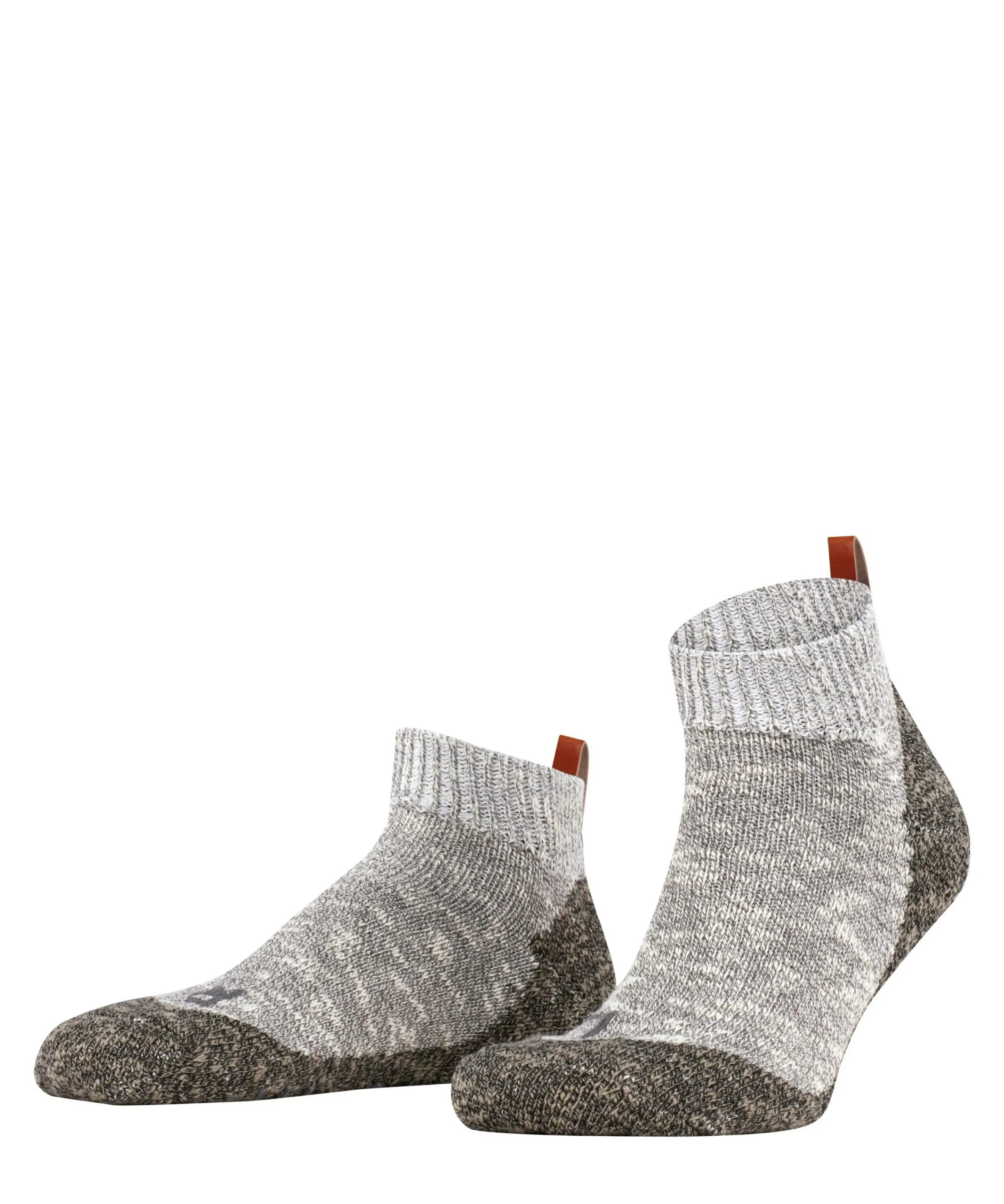 FALKE Heren Huissokken Homepad Lodge Light Grey Melange