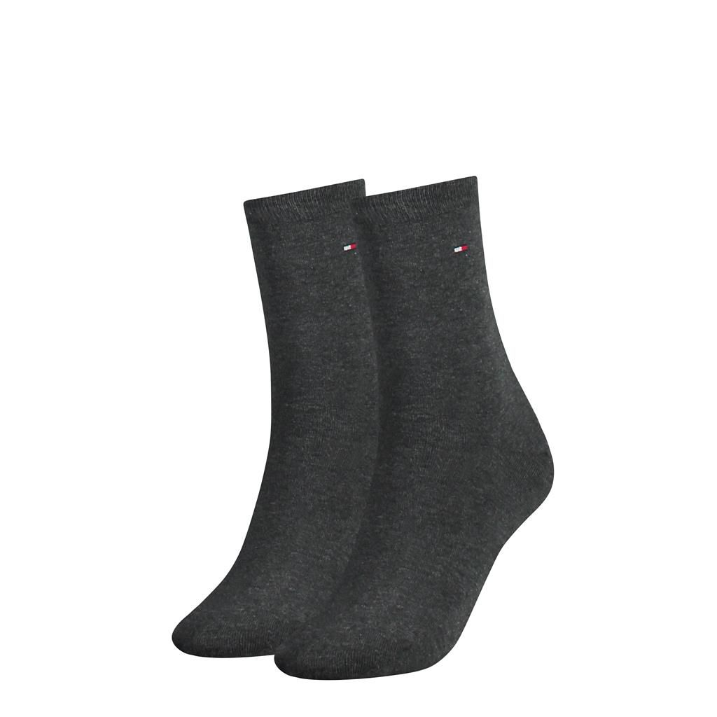 Tommy Hilfiger Damessokken Classic 2-Pack Antraciet