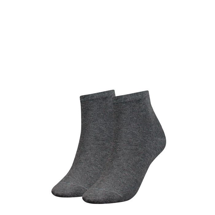 Tommy Hilfiger Dames Short Sock 2-pack Middle Grey Melange