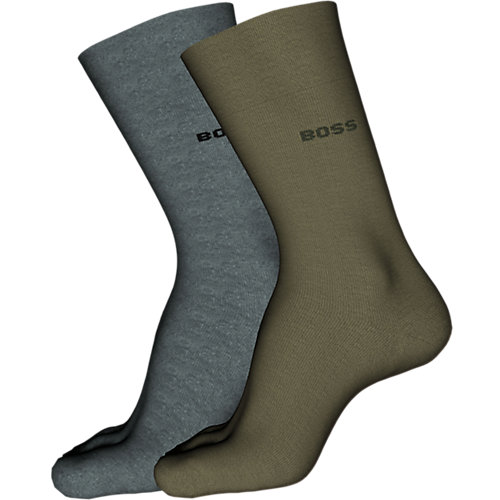 Hugo Boss Herensokken Classic 2-Pack Groen / Grijs
