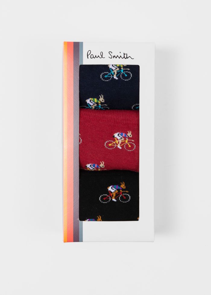 Paul Smith Herensokken Giftbox 3-Pack Rabbit Bike