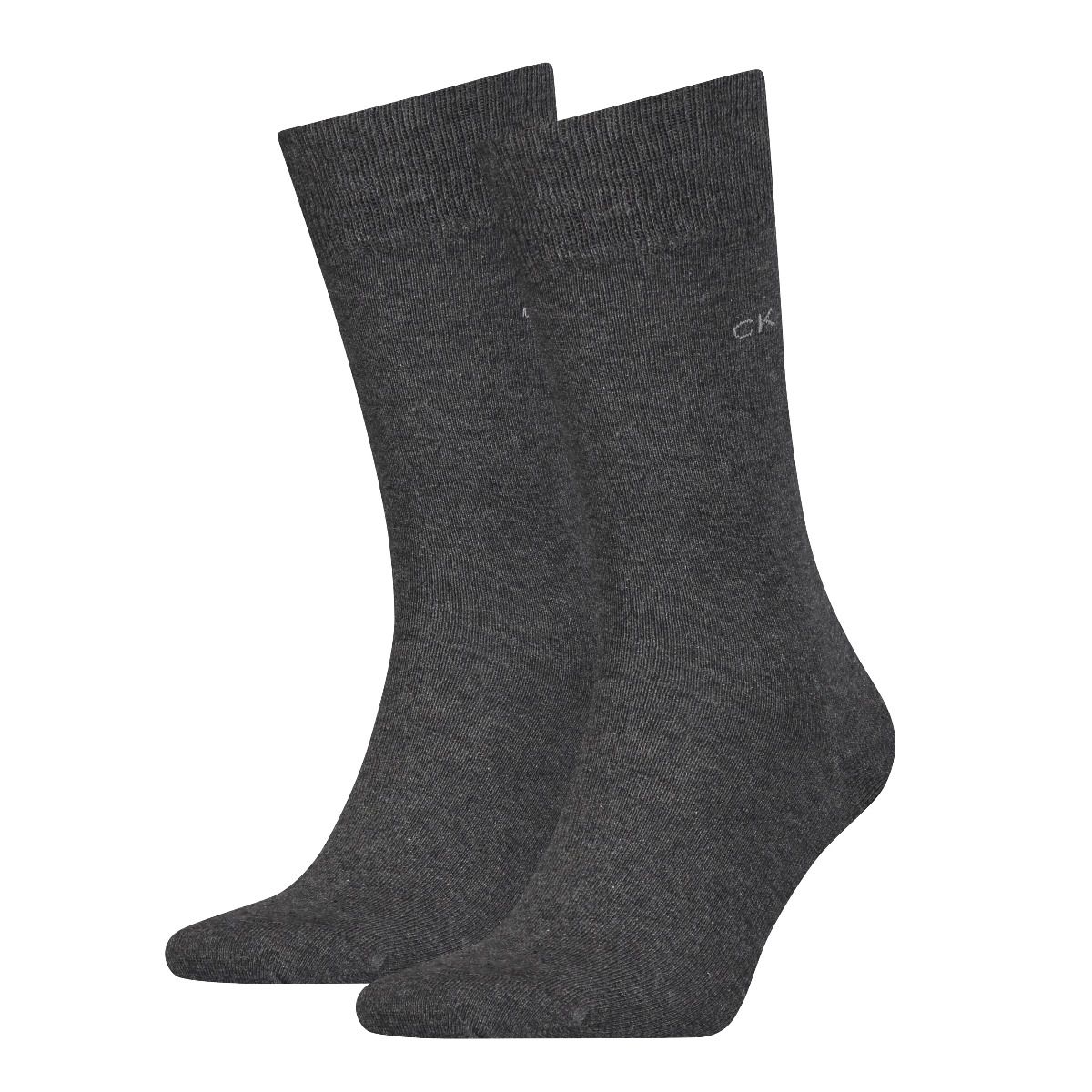Calvin Klein Herensokken Classic 2-Pack Dark Grey Melange