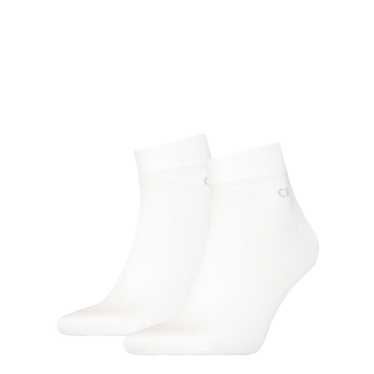 Calvin Klein Heren Quartersokken 2-Pack Wit