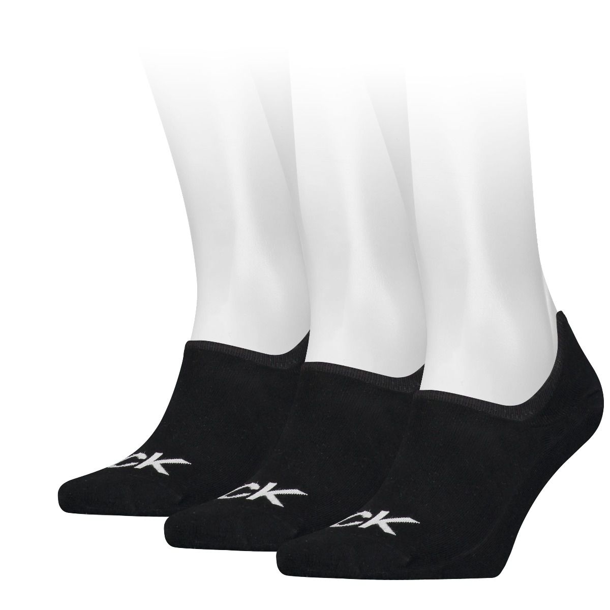 Calvin Klein Heren High Cut Footies 3-Pack Zwart