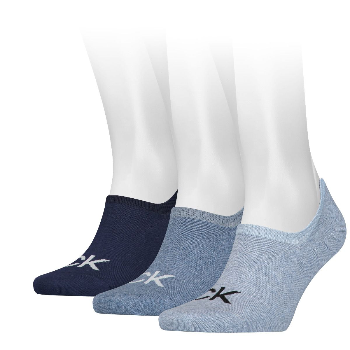 Calvin Klein Heren High Cut Footies 3-Pack Denim Melange