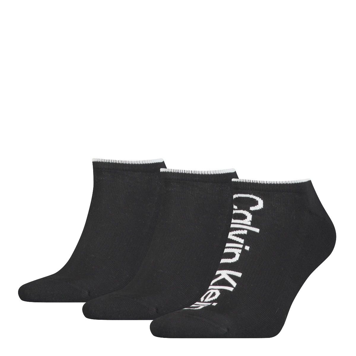 Calvin Klein Heren Sneakersokken Athleisure 3-Pack Zwart