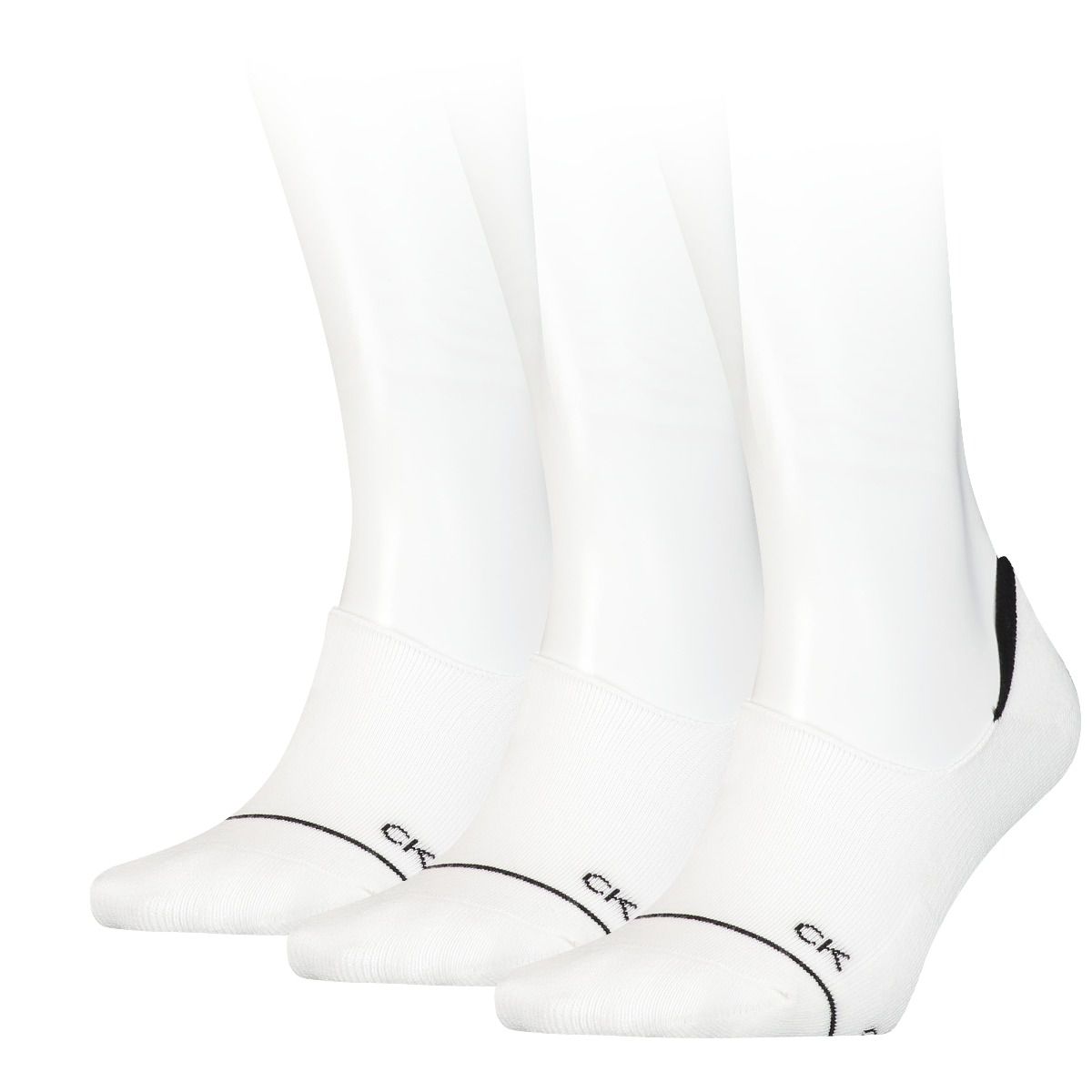 Calvin Klein Dames Footies High Cut Athleisure 3-Pack Wit