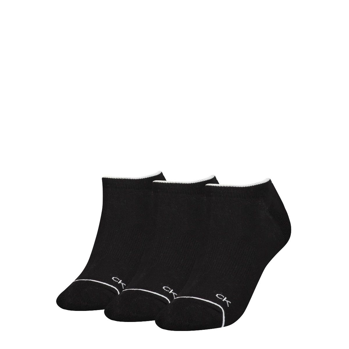 Calvin Klein Dames Sneakersokken Athleisure 3-Pack Zwart