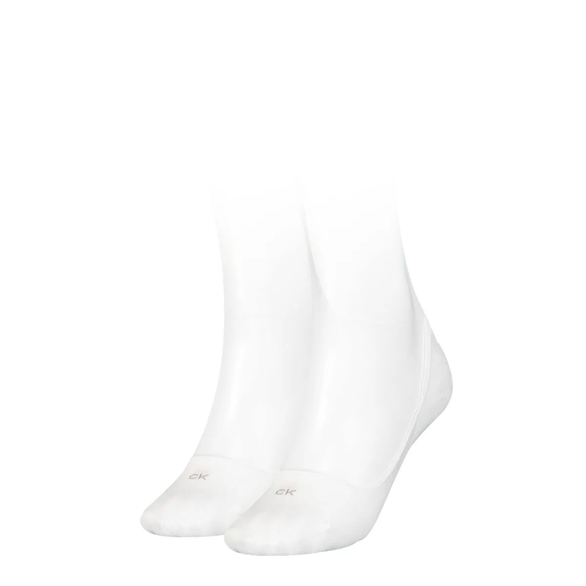 Calvin Klein Dames Footies Low Cut 2-Pack Wit