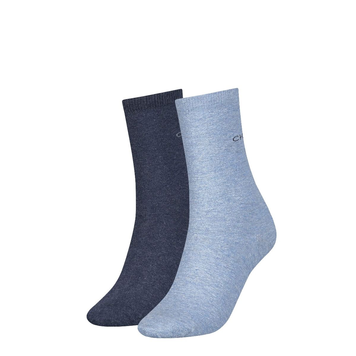 Calvin Klein Damessokken Classic 2-Pack Denim Melange
