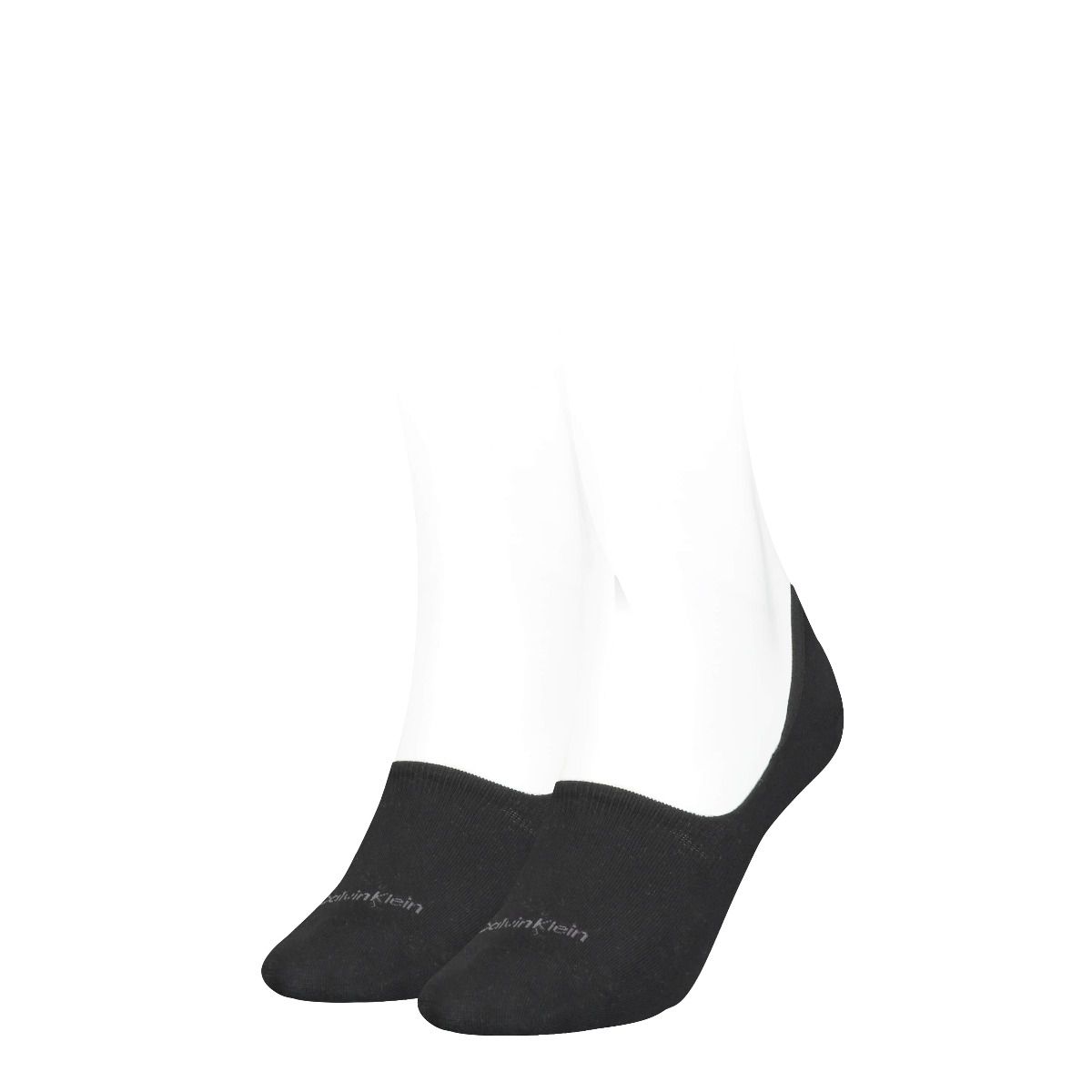 Calvin Klein Dames Footies Mid Cut 2-Pack Zwart