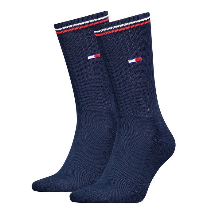 Tommy Jeans Unisex Iconic Sportsokken 2-Pack Navy