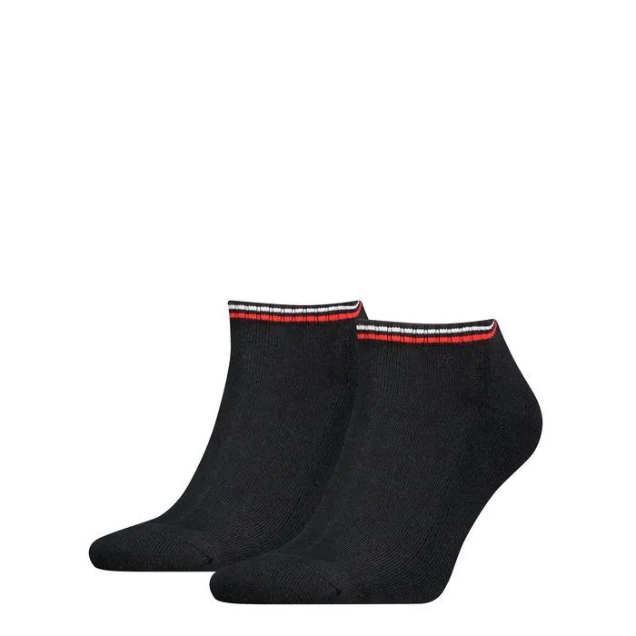 Tommy Jeans Unisex Iconic Sneakersokken 2-Pack Zwart