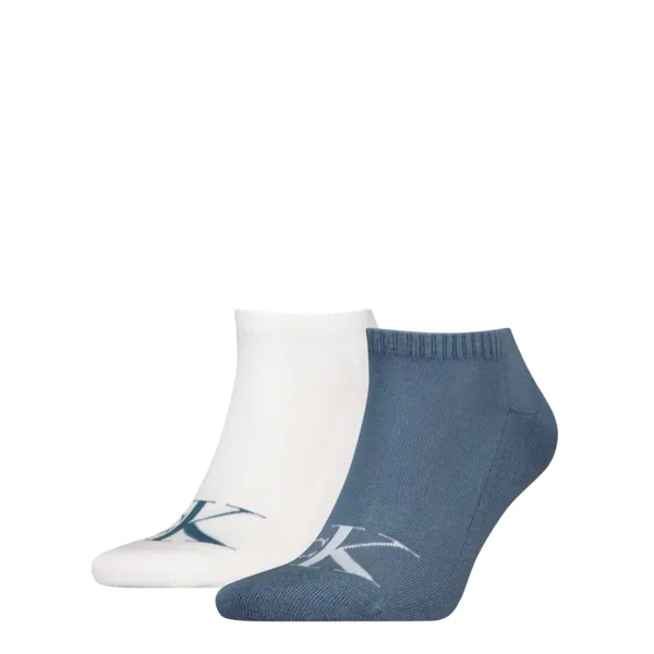 Calvin Klein Jeans Heren Sneakersokken 2-Pack Monogram China Blue