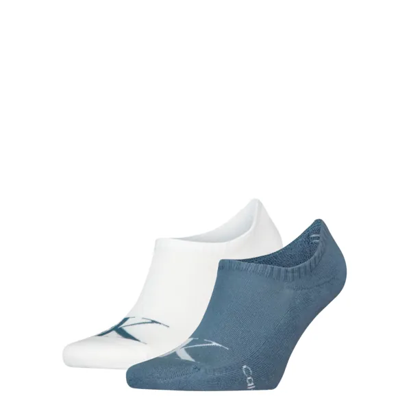 Calvin Klein Jeans Heren Footies 2-Pack Monogram China Blue