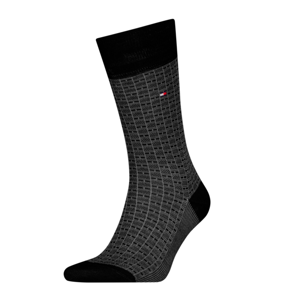 Tommy Hilfiger Herensokken Premium Structure Fil D'ecosse Zwart