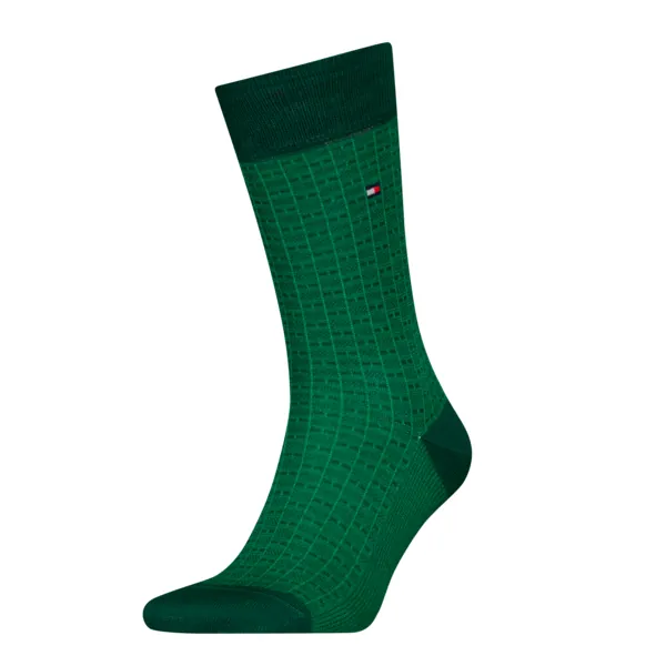 Tommy Hilfiger Herensokken Premium Structure Fil D'ecosse Groen